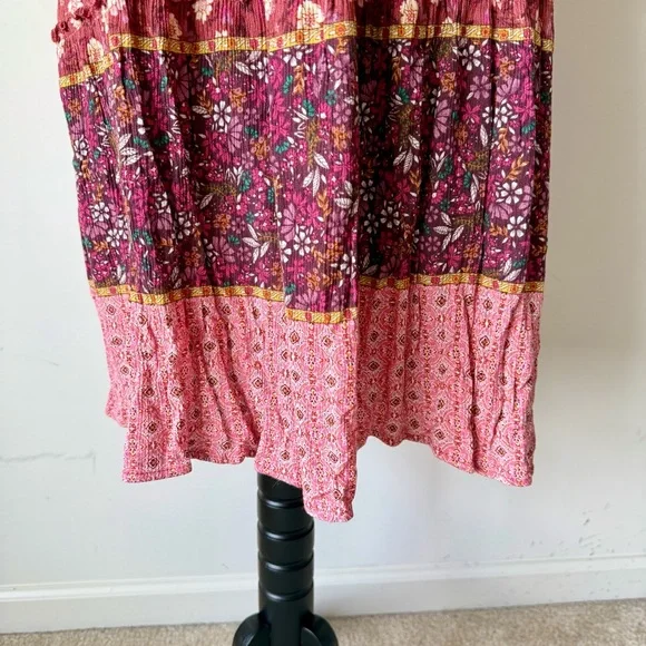 KNOX ROSE Short Sleeved Floral Tiered Boho Dress—SZ. XS - Picture 10 of 14